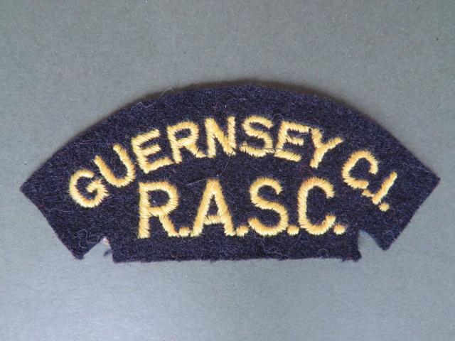 British Army Post WW2 Guernsey Channel Islands, Royal Army Service Corps Shoulder Title