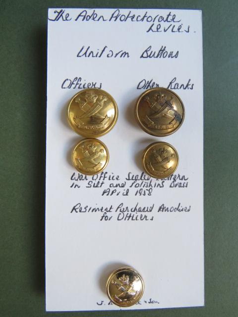 Aden Protectorate Levies Officers' & Other Ranks Uniform Buttons