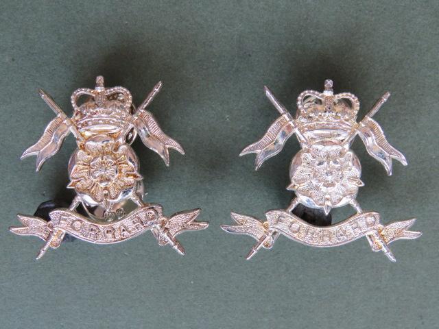 British Army The Queen's Own Yeomanry Y (Yorkshire Squadron) Collar Badges