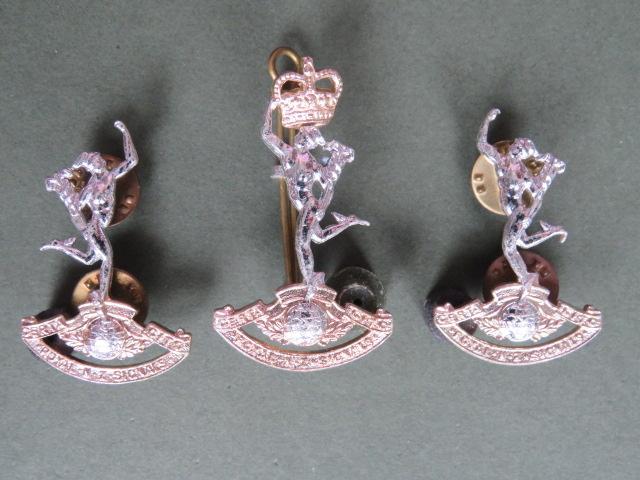 New Zealand Army Royal N.Z. Corps of Signals Post 1953 Cap & Collar Badges