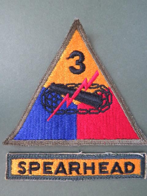 USA Army WW2 / 1950's 3rd Armoured Division Arm Patch