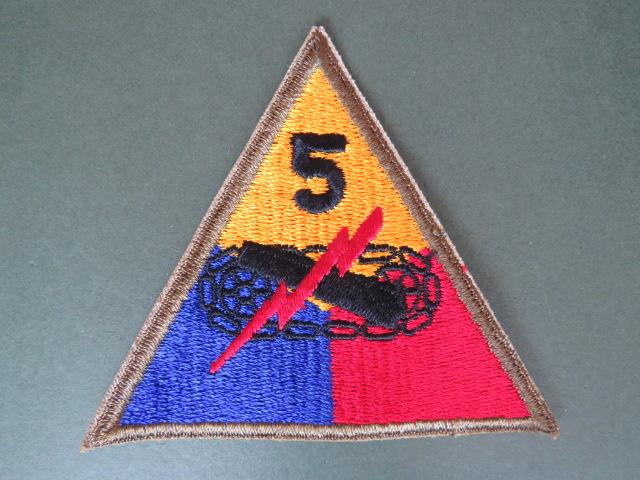 USA Army WW2 / 1950's 5th Armoured Division Arm Patch