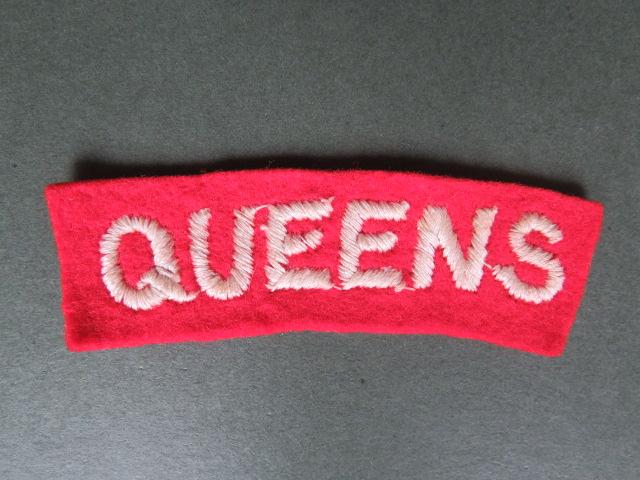 British Army WW2 The Queen's Royal Regiment Shoulder Title