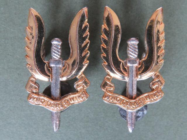 British Army Special Air Service Officer's Collar Badges