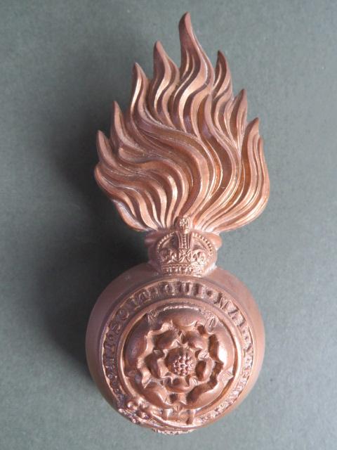 British Army The Royal Fusiliers (City of London Regiment) Pre 1953 Fur Cap Grenade Badge