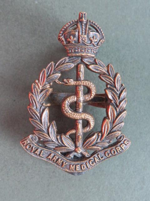 British Army WW1 Period Royal Army Medical Corps Officer's Service Dress Cap Badge