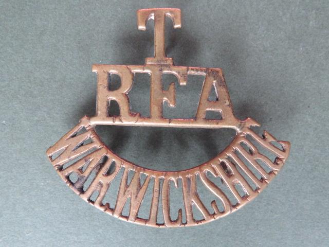 British Army Pre WW1 Royal Field Artillery Territorial WARWICKSHIRE Shoulder Title