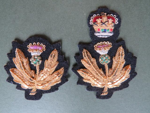 British Army Deputy Lord Lieutenant and Lord Lieutenant of Scotland No1 Dress Cap Badges