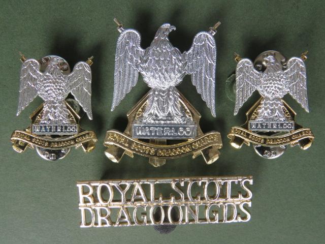 British Army Royal Scots Dragoon Guards Cap & Collar Badges and Shoulder Title