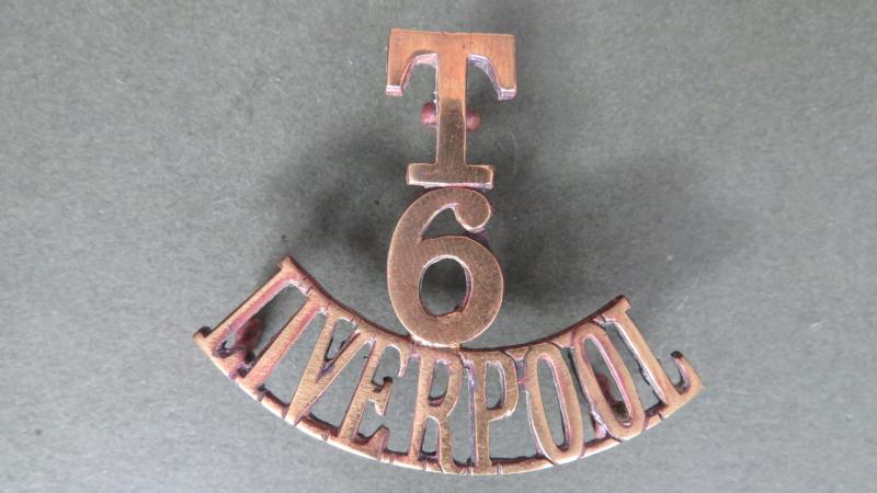 British Army The 6th The King's Regiment (Liverpool) Territorial Battalion Shoulder Title