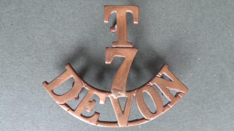 British Army The 7th Devonshire Territorial (Cyclist) Battalion Shoulder Title