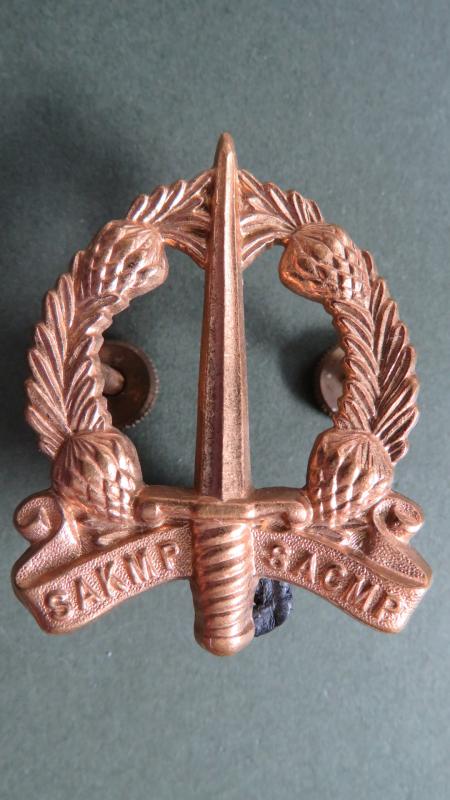 South Africa Army Post 1959 Corps of Military Police Cap Badge