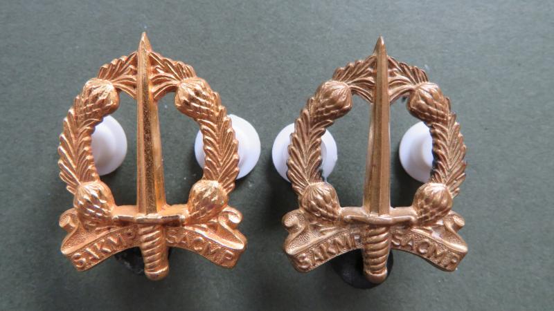 South Africa Army Post 1959 Corps of Military Police Collar Badges