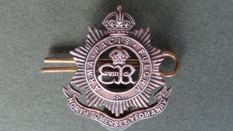 British Army EVIIIR North Somerset Yeomanry Officer's  Collar Badge