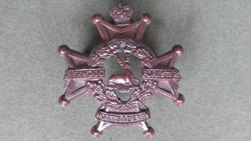 British Army The Sherwood Foresters (Nottinghamshire & Derbyshire Regiment) Officers' Service Dress Collar Badge