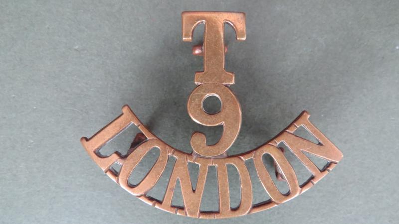 British Army The 9th London Regiment (Queen Victoria Rifles) Shoulder Title