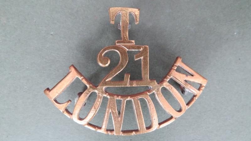 British Army 21st London Regiment (First Surrey Rifles) Shoulder Title