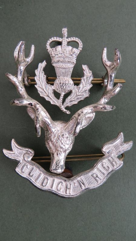British Army The Queen's Own Highlanders (Seaforth and Camerons) Officers Cap Badge