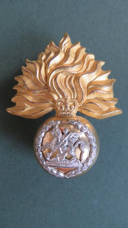 British Army The Fusiliers Brigade & Royal Regiment of Fusiliers Officers Cap Badge