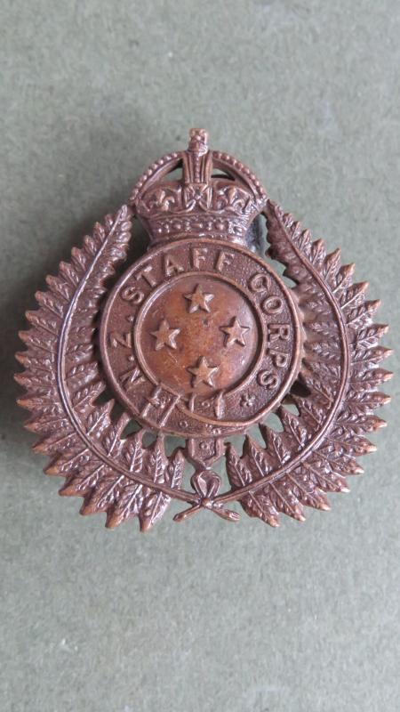 New Zealand Army N.Z. Staff Corps Officers Service Dress Cap Badge