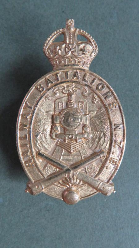 New Zealand Army WW1 Period The New Zealand Railway Corps Cap Badge