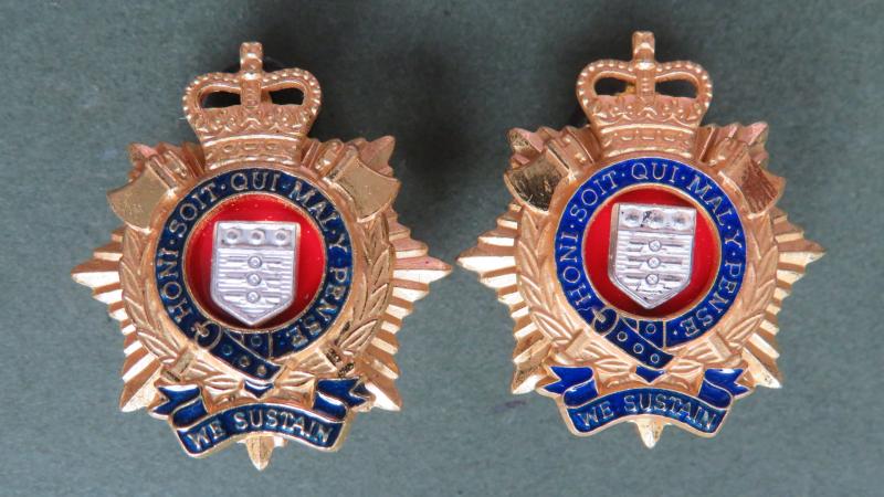 British Army Royal Logistic Corps Officers Collar Badges