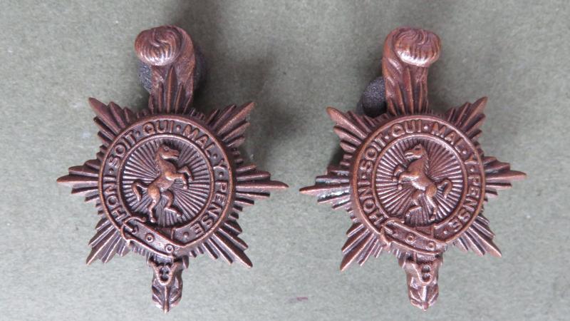 British Army The Princess of Wales's Royal Regiment (Queen's & Royal Hampshires) Collar Badges