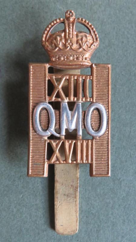 British Army Pre WW2 13th/18th Royal Hussars (Queen Mary's Own) Cap Badge