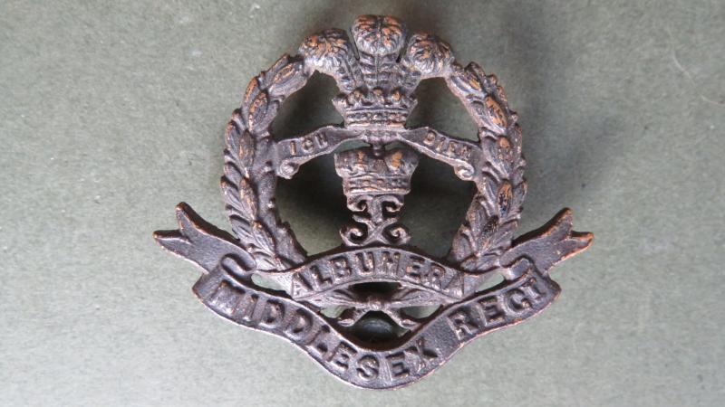British Army The Middlesex Regiment Officers Service Dress Collar Badge