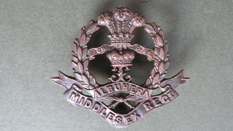 British Army The Middlesex Regiment Officers Service Dress Collar Badge