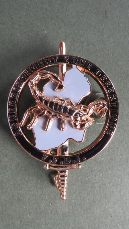 France Brevet Aguerrissement Zone Désertique, F.F.D.J (Forces Françaises de Djibouti) Pocket Crest