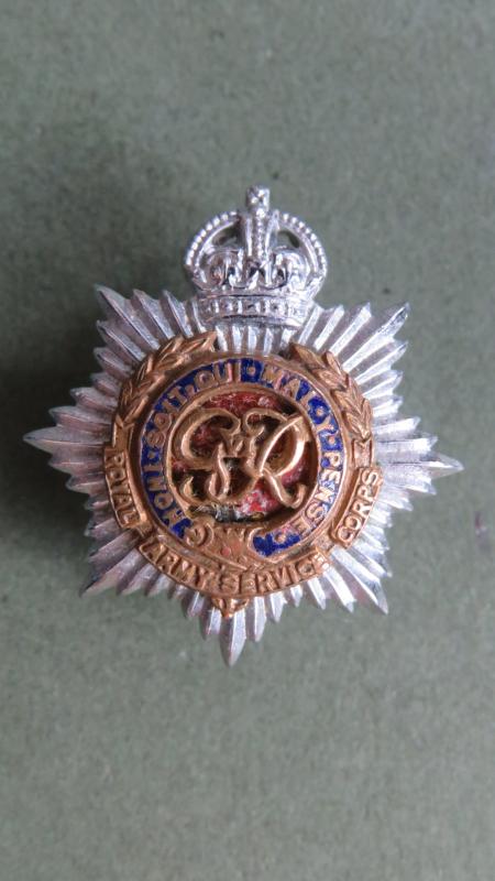 British Army GVI Royal Army Service Corps Officers' Collar Badge