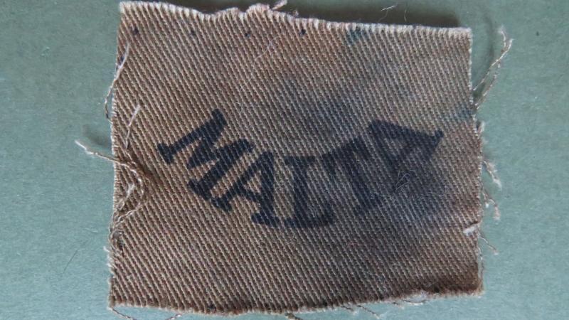 British Commonwealth WW2 Malta Forces Nationality Shoulder Title