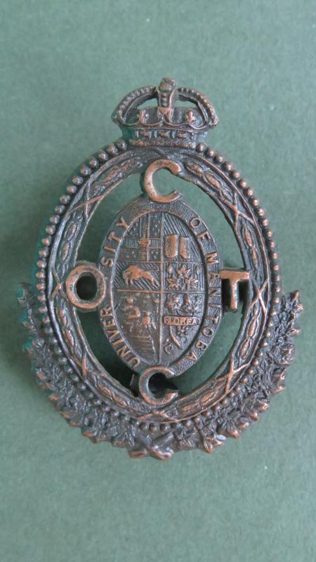 Canada Army Officer Training Corps The University of Manitoba Cap Badge