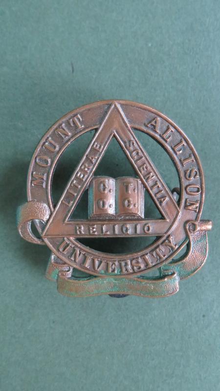 Canada Army Mount Allison University Contingent (C.O.T.C.) Cap Badge
