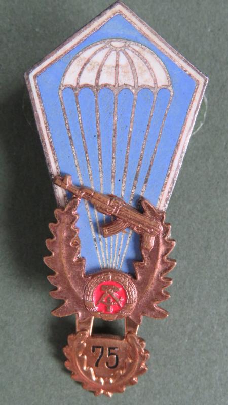 East Germany (DDR) 1967-1973 Parachute Badge with 75 Jumps Hanger