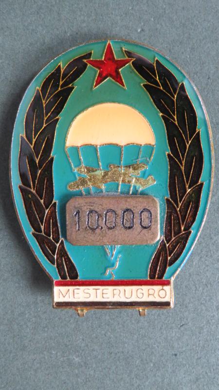 Hungary Pre 1991 Parachute Master 10000 Jumps Badge