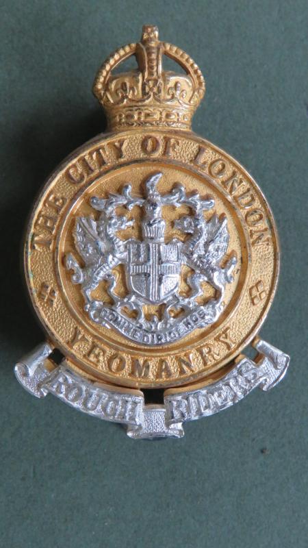 British Army Pre 1953 The City of London Yeomanry (Rough Riders) Cap Badge