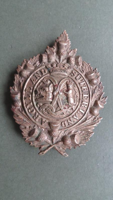British Army WW1 Pattern The Argyll and Sutherland Highlanders Glengarry Badge