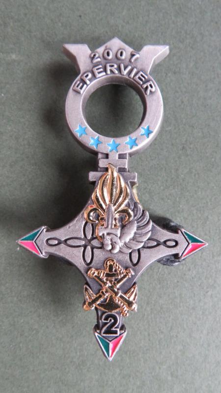 France Foreign Legion 2e Régiment Etranger de Parachutistes, 2e R.E.P.) Operation EPERVIER 2007 Pocket Crest)
