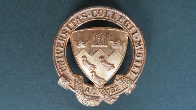 Canada Army The McGill University Canadian Officers Training Corps Cap Badge
