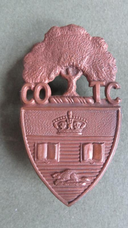 Canada Army University Of Toronto Canadian Officers Training Corps Cap Badge WW2