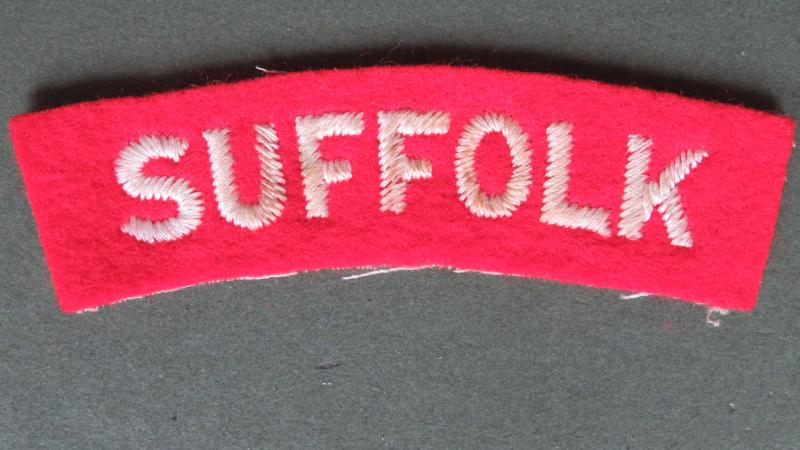 British Army 1950's Suffolk Regiment Shoulder Title
