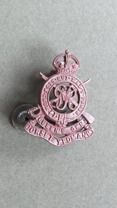 British Army The Queen's Own Dorset Yeomanry Officers' Service Dress Collar Badge