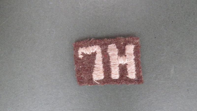 British Army WW1 Period 7th The Queen's Own Hussars Shoulder Title