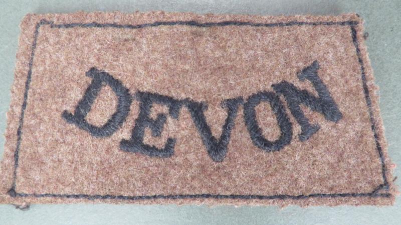 British Army WW2 The Devonshire Regiment 