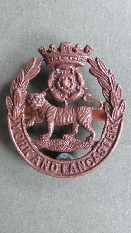 British Army The York and Lancaster Regiment Officers Service Dress Cap Badge