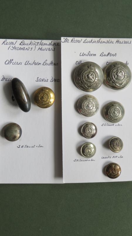 British Army The Royal Buckinghamshire (Yeomanry) Hussars Uniform Buttons