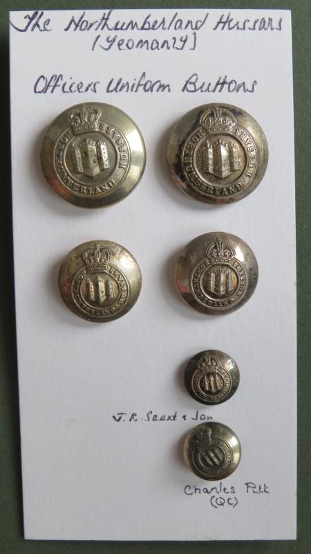 British Army The Royal Northumberland (Yeomanry) Hussars Uniform Buttons