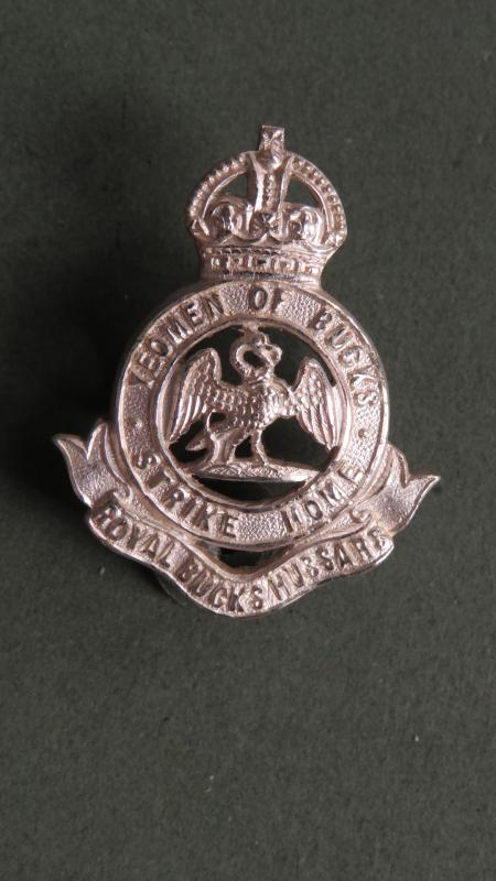 British Army Pre 1953 The Royal Buckinghamshire Hussars Officers Collar Badge